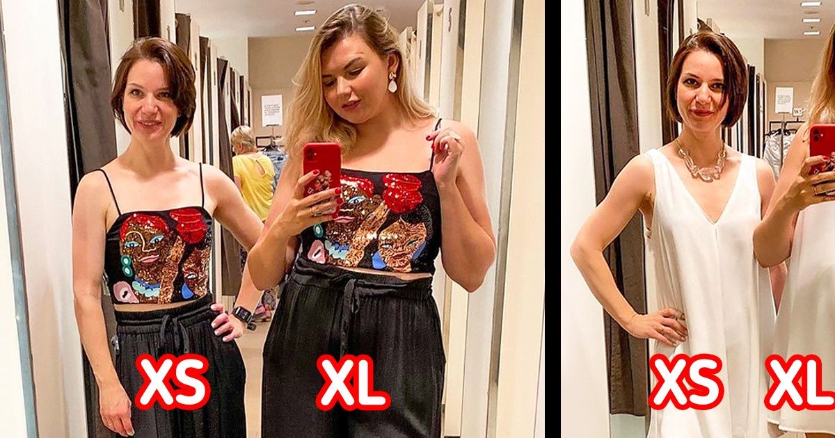2 különböző alkatú lány felpróbálta ugyanazt a ruhát, és bebizonyította, hogy a stílus nem a mérettől függ