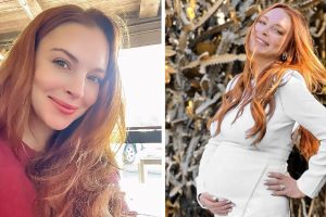 Lindsay Lohan ragyogóan néz ki, ahogy megmutatja babapocakját