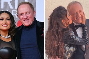 „Ő a nagyapád?” –  Salma Hayek megosztott egy fotót amin a férjével van, és felzúdulást keltett a rajongók körében