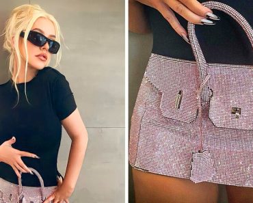 Christina Aguilera új divatot teremt, amikor egy TÁSKÁT visel mikroszoknyaként