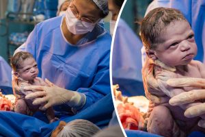 Egy mogorva újszülött baba egy csapásra meghódította az internetet