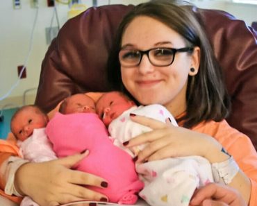 A 19 éves anya ritka egypetéjű hármas ikreknek adott életet