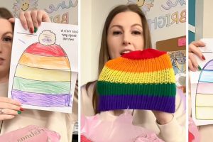 Egy tanárnő arra kérte diákjait, hogy színezzenek ki egy sapka képet, csak hogy meglepje őket az alkotásukkal